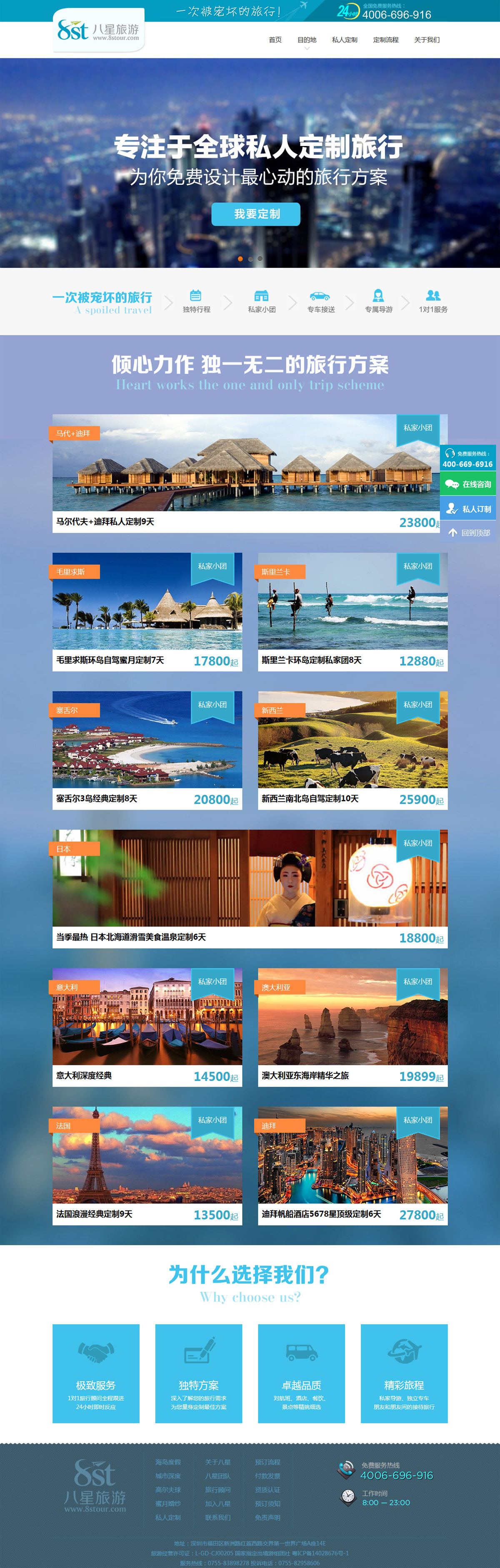 八星旅游網站案例