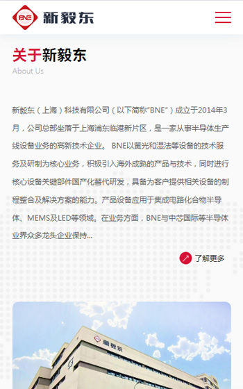 新毅東（上海）科技網站案例圖片3