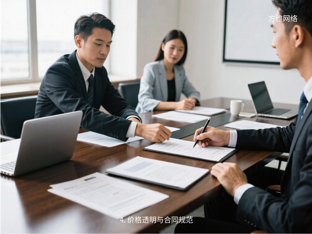 4. 價格透明與合同規范