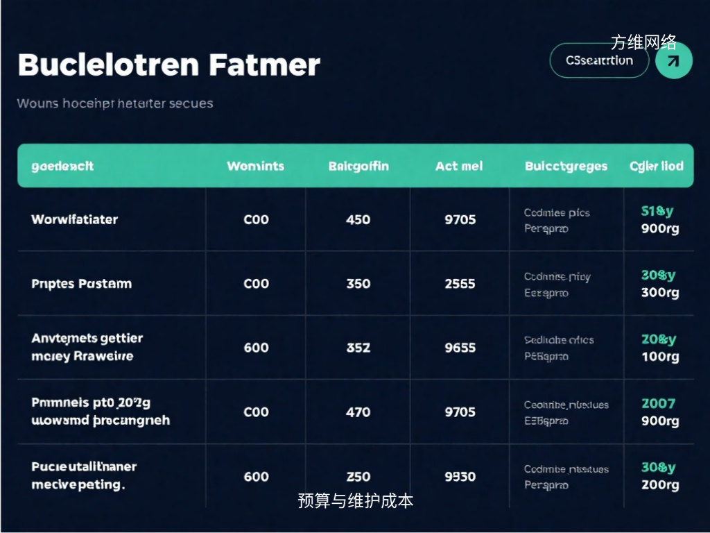 預算與維護成本