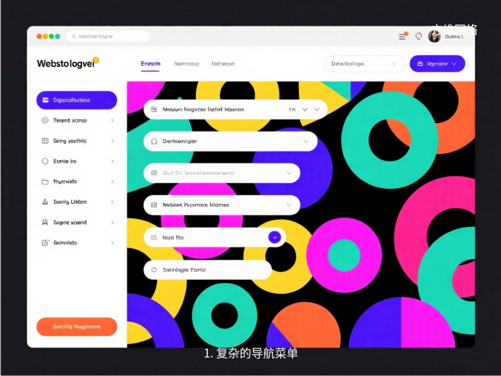 1. 復雜的導航菜單