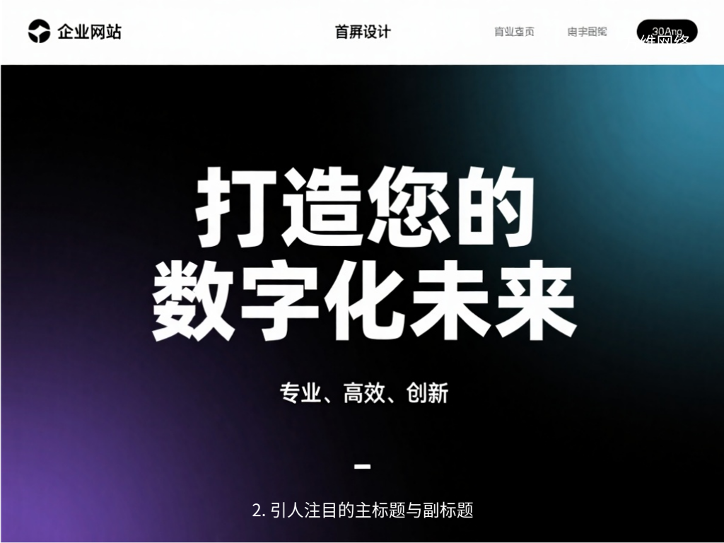 2. 引人注目的主標題與副標題