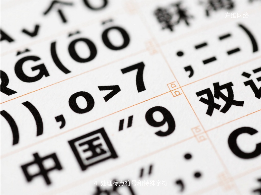 4. 處理標點符號和特殊字符