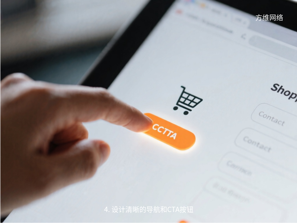 4. 設計清晰的導航和CTA按鈕