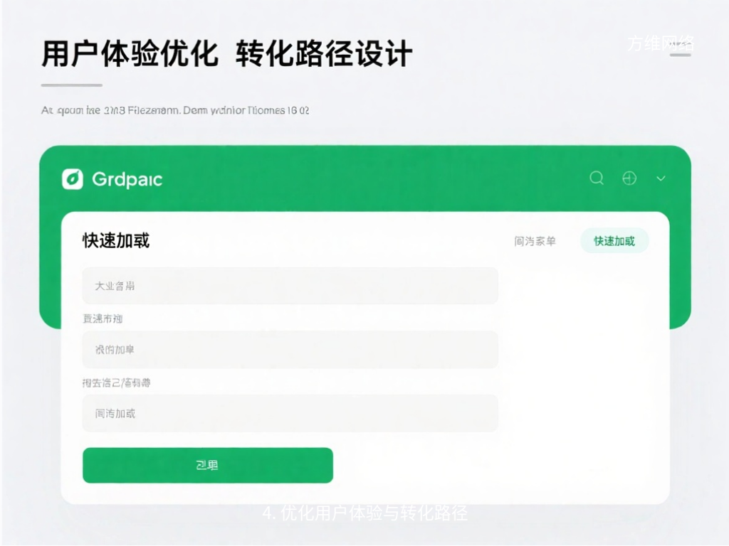 4. 優(yōu)化用戶體驗(yàn)與轉(zhuǎn)化路徑
