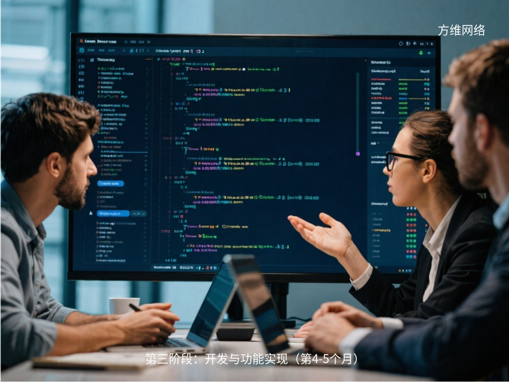 第三階段:開發與功能實現(第4-5個月)