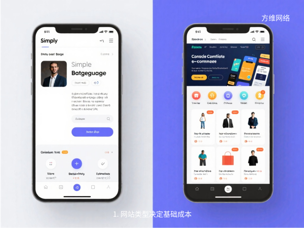 1. 網站類型決定基礎成本