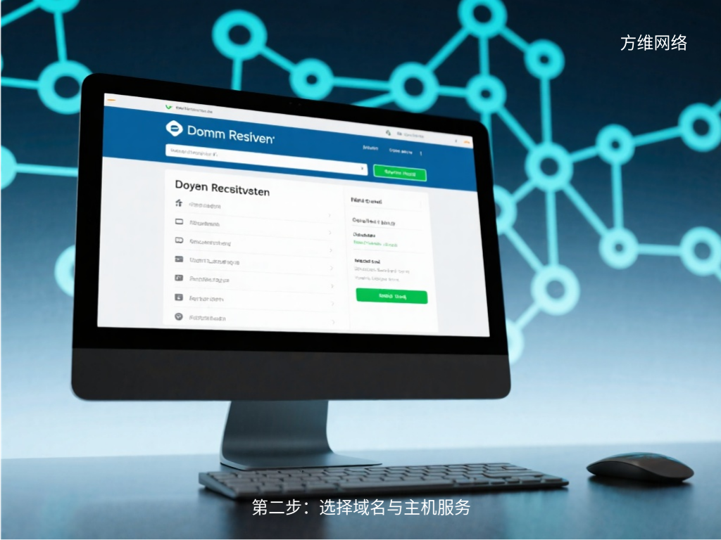 第二步:選擇域名與主機服務