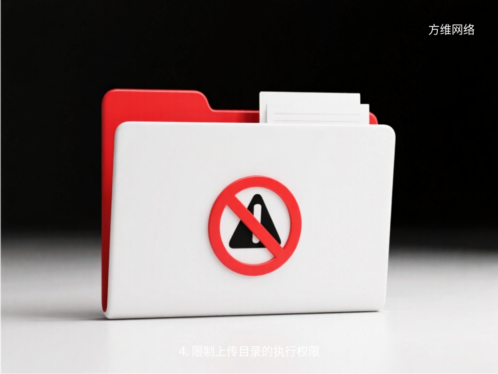 4. 限制上傳目錄的執(zhí)行權(quán)限