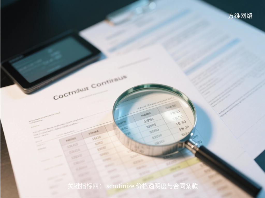 關(guān)鍵指標(biāo)四: scrutinize 價格透明度與合同條款