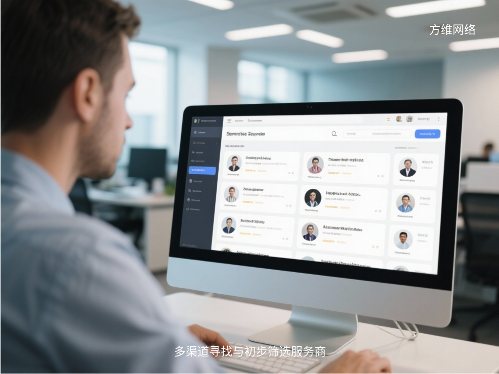 多渠道尋找與初步篩選服務商