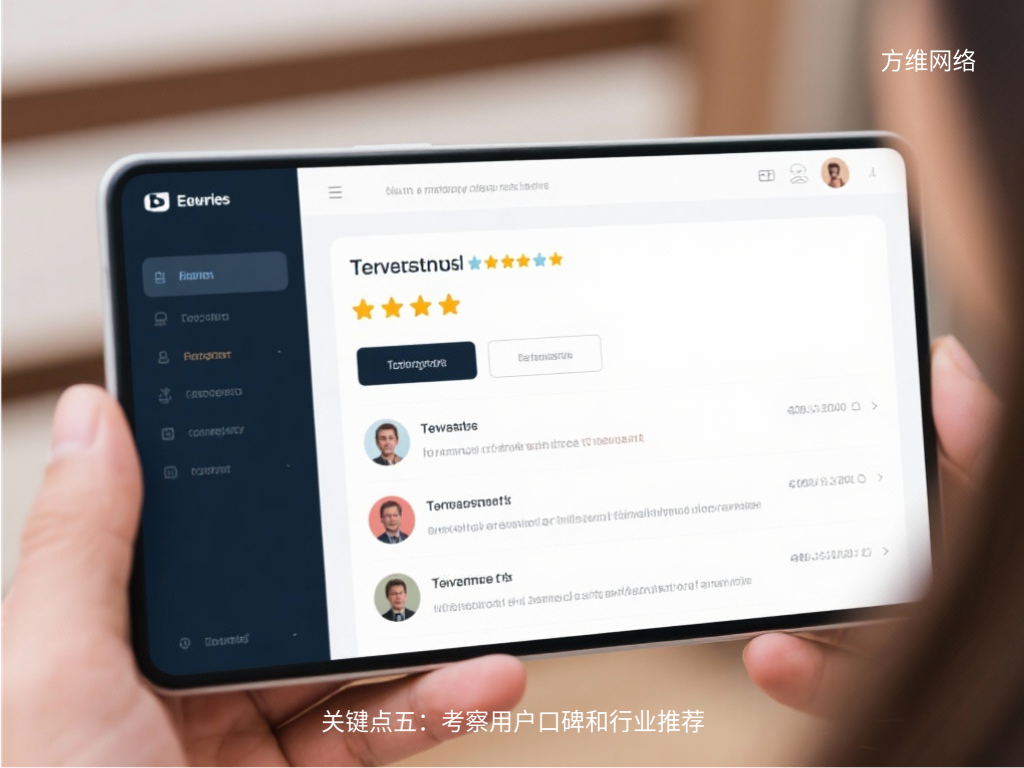 關鍵點五：考察用戶口碑和行業推薦