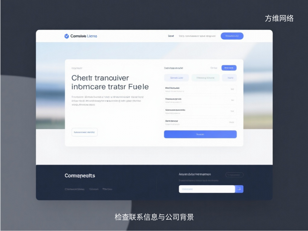 檢查聯(lián)系信息與公司背景