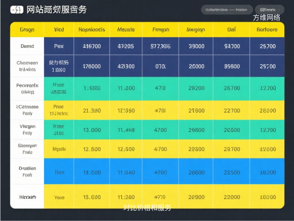 對比價格和服務